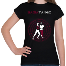 PRINTFASHION BachaTango táncos S0201-forBlack - Női póló - Fekete női póló