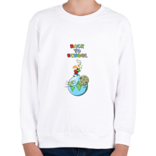 PRINTFASHION Back to school - Gyerek pulóver - Fehér gyerek pulóver, kardigán