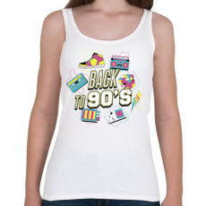 PRINTFASHION Back to the 90's - Női atléta - Fehér