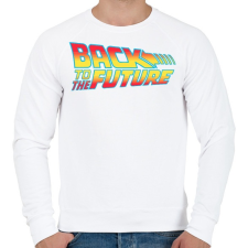 PRINTFASHION Back To The Future - Férfi pulóver - Fehér férfi pulóver, kardigán