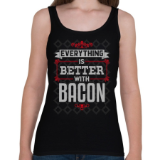 PRINTFASHION Bacon - Női atléta - Fekete női trikó