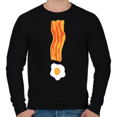 PRINTFASHION Bacon tojás - Férfi pulóver - Fekete