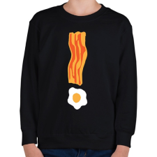 PRINTFASHION Bacon tojás - Gyerek pulóver - Fekete gyerek pulóver, kardigán