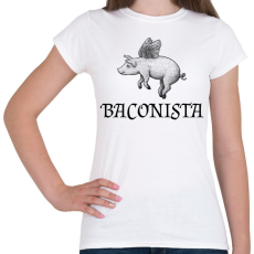 PRINTFASHION Baconista - Női póló - Fehér