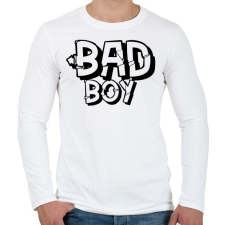 PRINTFASHION bad boy - Férfi hosszú ujjú póló - Fehér férfi póló