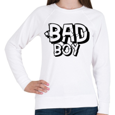 PRINTFASHION bad boy - Női pulóver - Fehér női pulóver, kardigán