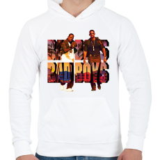 PRINTFASHION BAD BOYS BAD BOYS - Férfi kapucnis pulóver - Fehér