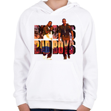 PRINTFASHION BAD BOYS BAD BOYS - Gyerek kapucnis pulóver - Fehér