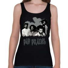 PRINTFASHION BAD BRAINS-GRAY - Női atléta - Fekete női trikó