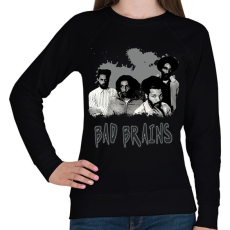 PRINTFASHION BAD BRAINS-GRAY - Női pulóver - Fekete