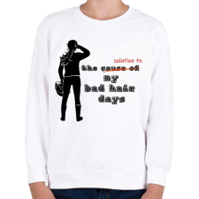 PRINTFASHION bad hair - Gyerek pulóver - Fehér gyerek pulóver, kardigán