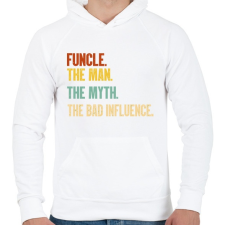 PRINTFASHION Bad influence - Férfi kapucnis pulóver - Fehér férfi pulóver, kardigán