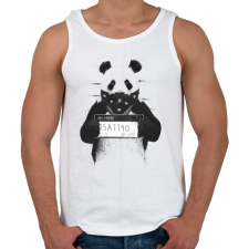 PRINTFASHION Bad panda - Férfi atléta - Fehér atléta, trikó