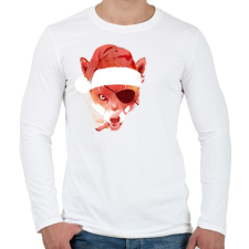 PRINTFASHION Bad santa - Férfi hosszú ujjú póló - Fehér férfi póló