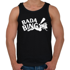PRINTFASHION bada bing - Férfi atléta - Fekete atléta, trikó