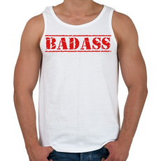 PRINTFASHION Badass - Férfi atléta - Fehér
