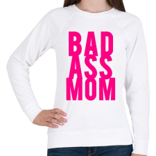 PRINTFASHION Badass moms - Női pulóver - Fehér női pulóver, kardigán