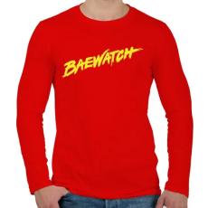 PRINTFASHION BAEwatch - Férfi hosszú ujjú póló - Piros