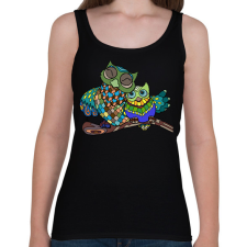 PRINTFASHION Baglyok - Női atléta - Fekete női trikó