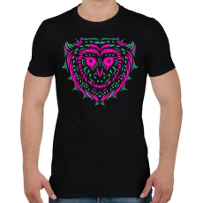 PRINTFASHION Bagoly dizájn - Férfi póló - Fekete