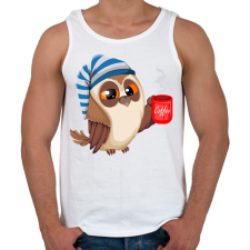 PRINTFASHION Bagoly  - Férfi atléta - Fehér atléta, trikó