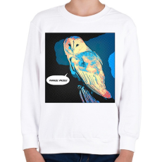 PRINTFASHION Bagoly - Gyerek pulóver - Fehér