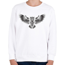 PRINTFASHION Bagoly - Gyerek pulóver - Fehér