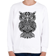 PRINTFASHION Bagoly - Gyerek pulóver - Fehér gyerek pulóver, kardigán