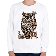 PRINTFASHION Bagoly  - Gyerek pulóver - Fehér gyerek pulóver, kardigán