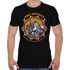 PRINTFASHION Bagoly közösség - Férfi póló - Fekete