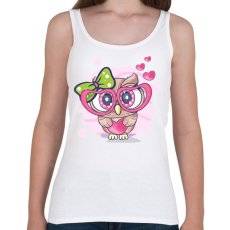 PRINTFASHION Bagoly  - Női atléta - Fehér