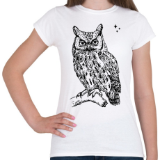 PRINTFASHION bagoly - Női póló - Fehér