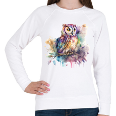 PRINTFASHION Bagoly  - Női pulóver - Fehér