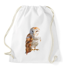 PRINTFASHION Bagoly - Sportzsák, Tornazsák - Fehér tornazsák