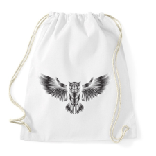 PRINTFASHION Bagoly - Sportzsák, Tornazsák - Fehér tornazsák