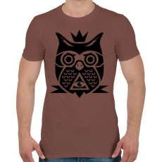 PRINTFASHION Bagolyszem - Férfi póló - Mogyoróbarna