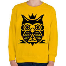 PRINTFASHION Bagolyszem - Gyerek pulóver - Sárga