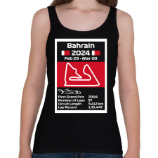 PRINTFASHION Bahrain Grand Prix 2024  - Női atléta - Fekete női trikó