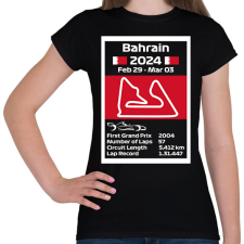 PRINTFASHION Bahrain Grand Prix 2024  - Női póló - Fekete női póló