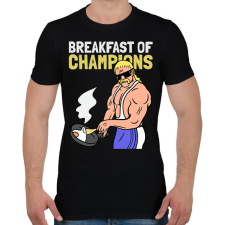 PRINTFASHION Bajnokok reggelije - Férfi póló - Fekete férfi póló