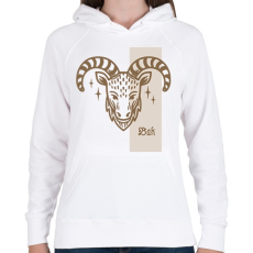 PRINTFASHION Bak horoszkóp - Női kapucnis pulóver - Fehér