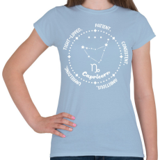 PRINTFASHION Bak tulajdonságok - Női póló - Világoskék