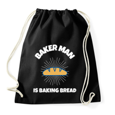 PRINTFASHION BAKER MAN IS BAKING BREAD - Sportzsák, Tornazsák - Fekete tornazsák