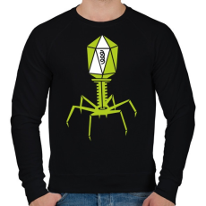 PRINTFASHION bakteriofág - Férfi pulóver - Fekete
