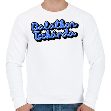 PRINTFASHION Balathon Tschárda - Férfi pulóver - Fehér