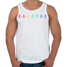 PRINTFASHION BALATON - Férfi atléta - Fehér
