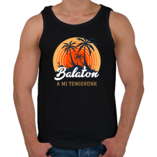 PRINTFASHION BALATON - Férfi atléta - Fekete atléta, trikó