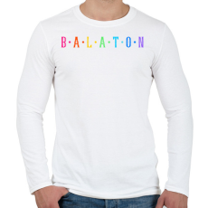 PRINTFASHION BALATON - Férfi hosszú ujjú póló - Fehér