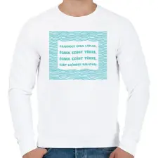 PRINTFASHION Balaton - Gárdonyi G. - Férfi pulóver - Fehér férfi pulóver, kardigán
