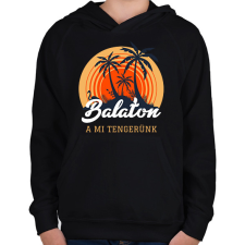 PRINTFASHION BALATON - Gyerek kapucnis pulóver - Fekete gyerek pulóver, kardigán